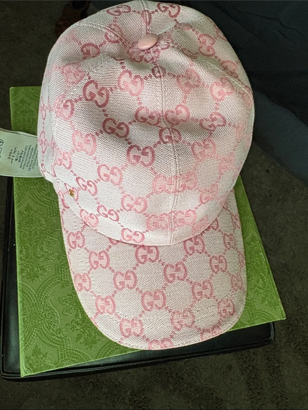 Gucci Pink GG Monogram Baseball Hat